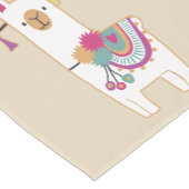 Niedliches Lama und Quasten mit kundenspezifischem Kurzer Tischläufer (Ecke)