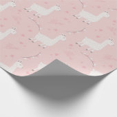 Niedliches Lamama nahtlos Geschenkpapier (Ecke)