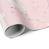 Niedliches Lamama nahtlos Geschenkpapier (Rolleneckpunkt)