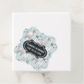 Niedliches Lamatsmuster auf Polka Dots Geburtstag Geschenkanhänger (Beispiel)