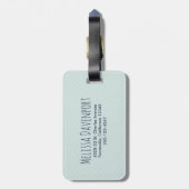 Niedliches Lamatsmuster auf Polka-Punkten Gepäckanhänger (Rückseite vertikal)