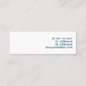 Niedliches Lamatsmuster auf Polka-Punkten Mini Visitenkarte (Rückseite)