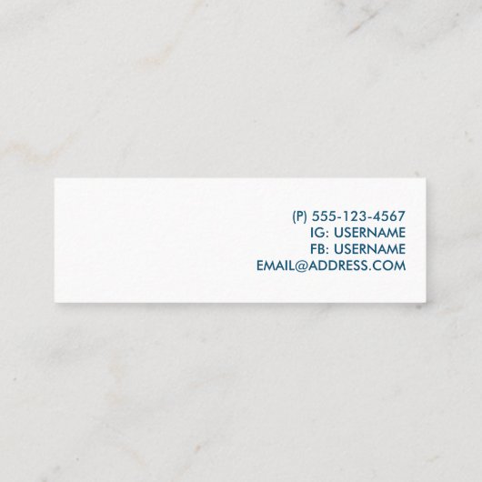 Niedliches Lamatsmuster auf Polka-Punkten Mini Visitenkarte (Rückseite)