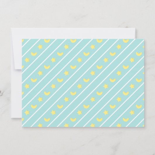 Niedliches Lamm auf Moon Baby Dusche Party Einladu Einladung (Rückseite)