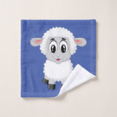 Niedliches Lamm Badhandtuch Set (Waschlappen)