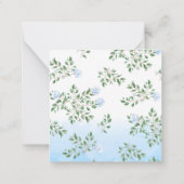 Niedliches Lamm Blauer Blumenkid Kinder Klassenzim Mitteilungskarte (Rückseite)