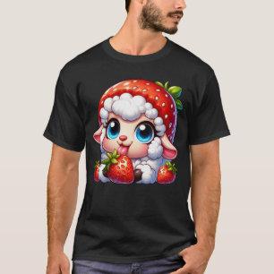 Niedliches Lamm Erdbeerfrucht mit whimsical T-Shirt