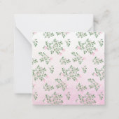 Niedliches Lamm florale Kinder Klassenzimmer Valen Mitteilungskarte (Rückseite)