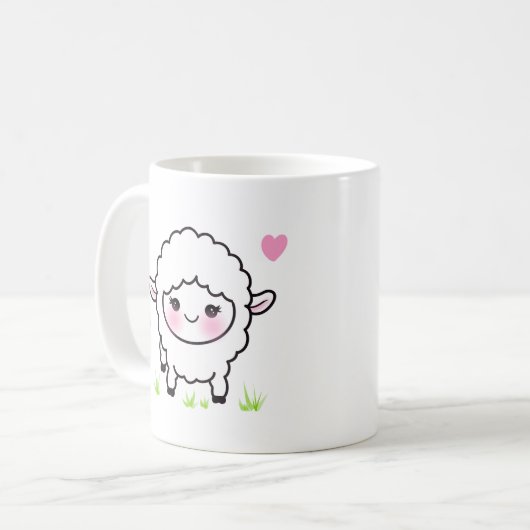 Niedliches Lamm Kaffeetasse (Vorderseite Links)