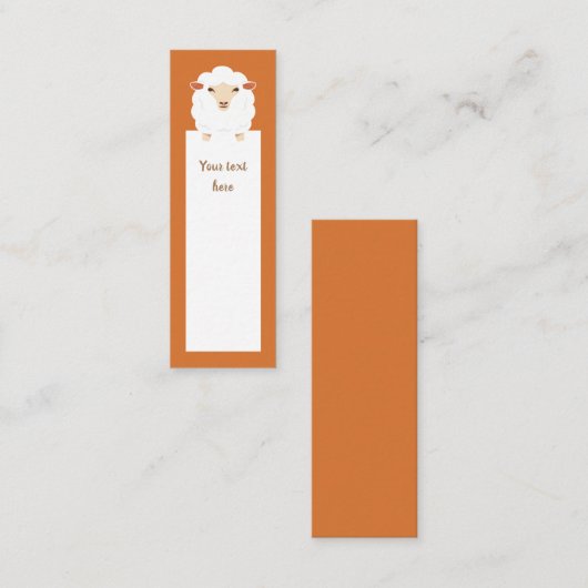 niedliches Lamm-Lesezeichen Mini Visitenkarte (Vorne/Hinten)