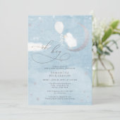 Niedliches Lamm mit Balloondusche Einladung (Stehend Vorderseite)