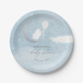 Niedliches Lamm mit Balloonendusche Pappteller (Vorderseite)