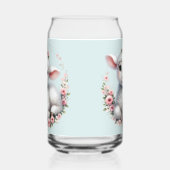 Niedliches Lamm mit Blumenkronendarstellung Dosenglas (Links)
