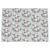 Niedliches Lamm mit Blumenkronendarstellung Große Geschenktüte (Vorderseite)