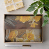 Niedliches Lamm mit gelben Nadelhölzern Dekoupage Seidenpapier (Geschenk)