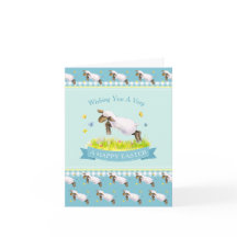 Niedliches Lamm-Osterblau