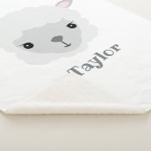 Niedliches Lamm Personalisiert Baby Sherpadecke (3/4)