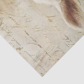 Niedliches Lamm Pink-Blume Skript-Decoupage Seidenpapier (Detail)