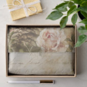 Niedliches Lamm Pink-Blume Skript-Decoupage Seidenpapier (Geschenk)