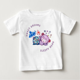 Niedliches Lamm Sweet Dreams Sleepy Head Newborn Baby T-shirt