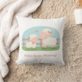 Niedliches Lamm und Mommy Baby Kinderzimmer Zimmer Kissen (Decke)