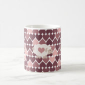 Niedliches Lamm und rosa Herzen Kaffeetasse (Mittel)