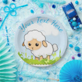 Niedliches Lammfleisch Pappteller (Party)