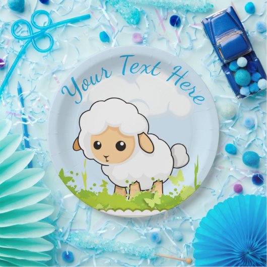 Niedliches Lammfleisch Pappteller (Party)