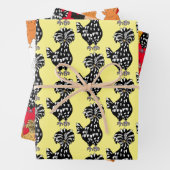 Niedliches Land der polnischen Hühner Geschenkpapier Set (Beispiel)