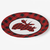 Niedliches Land Elche Kopf Party Pappteller (Schrägansicht)