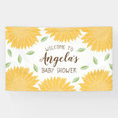 Niedliches Land-Sonnenblume-Baby-Duschen-Party Banner (Horizontal)