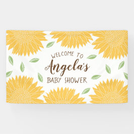 Niedliches Land-Sonnenblume-Baby-Duschen-Party Banner