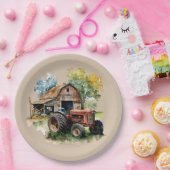 Niedliches Land Stall und Traktor-Party Pappteller (Party)