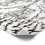 Niedliches Land Weihnachts-Erwachsenenfarben Poster (Ecke)