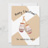 Niedliches Land Wintergloves Frohe Weihnachten (Vorderseite)