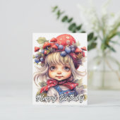 Niedliches Landbaummädchen Postkarte (Stehend Vorderseite)