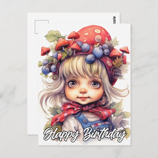 Niedliches Landbaummädchen Postkarte (Vorne/Hinten)