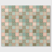 Niedliches Länderquiltmuster Party Geschenkpapier (Flach)