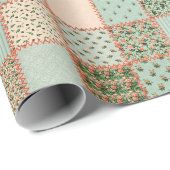 Niedliches Länderquiltmuster Party Geschenkpapier (Rolleneckpunkt)