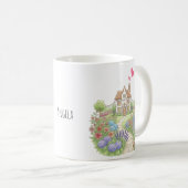 Niedliches Landhaus Personalisiert mit Namen Kaffeetasse (VorderseiteRechts)