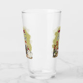 niedliches Landhühnchen liebt Wortkunst Glas (Links)