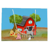 niedliches landwirtschaftliches Party Große Geschenktüte (Rückseite)