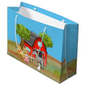niedliches landwirtschaftliches Party Große Geschenktüte (Vorderseite Schrägansicht)