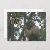 Niedliches Langowl Happy Geburtstagskarte Postkarte (Vorne/Hinten)