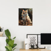 Niedliches LaPerm Cat Art Print Poster (Heimbüro)