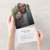 Niedliches Lässiges Foto Hochzeit All In One Einladung (Abreißen)