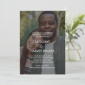 Niedliches Lässiges Foto Hochzeit Einladung (Stehend Vorderseite)