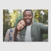 Niedliches Lässiges Foto Hochzeit speichern Sie da Magneteinladung (Vorderseite)