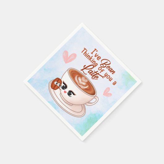 Niedliches Latte Paper Napkin Serviette (Ecke)