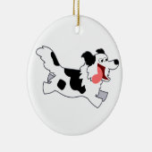 Niedliches Laufen Cartoon Border Collie Ornament (Rechts)